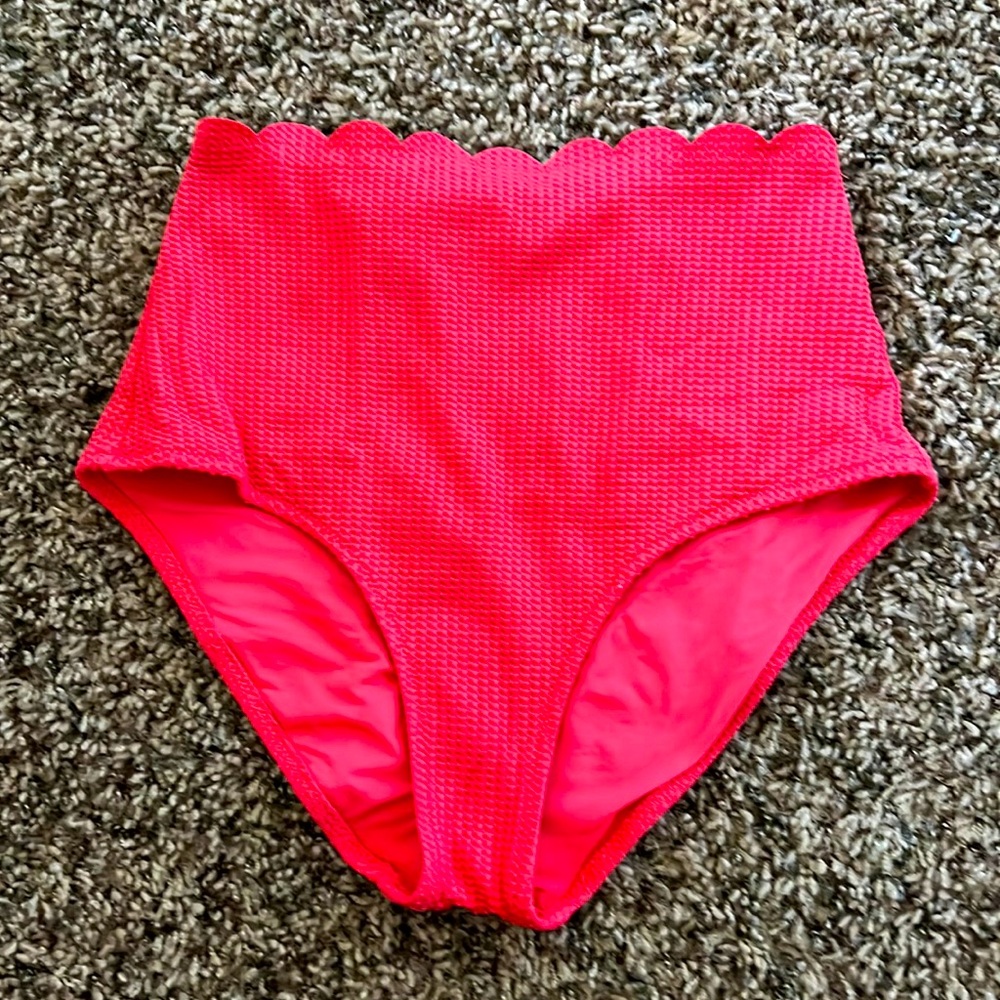 red high waisted Aerie swimsuit bottoms